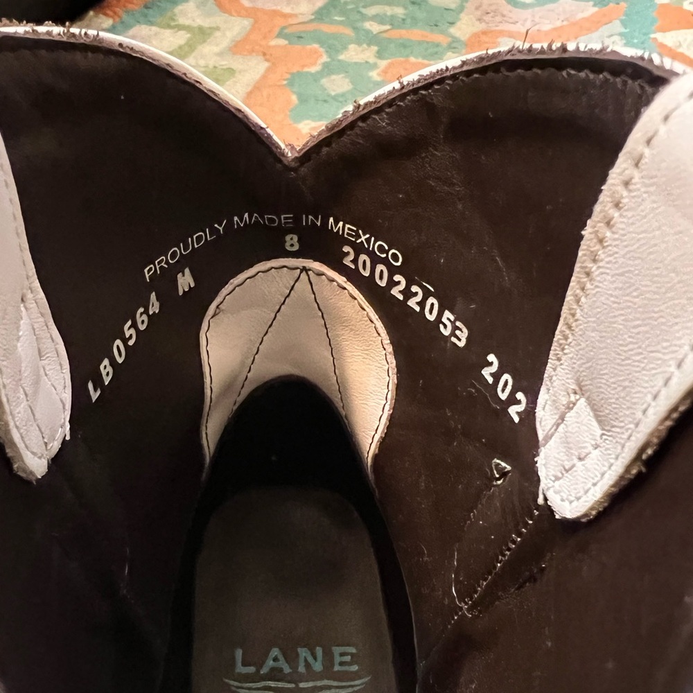 Lane cowgirl boots - Sz 8 white - worn ONCE - Picture 6 of 8